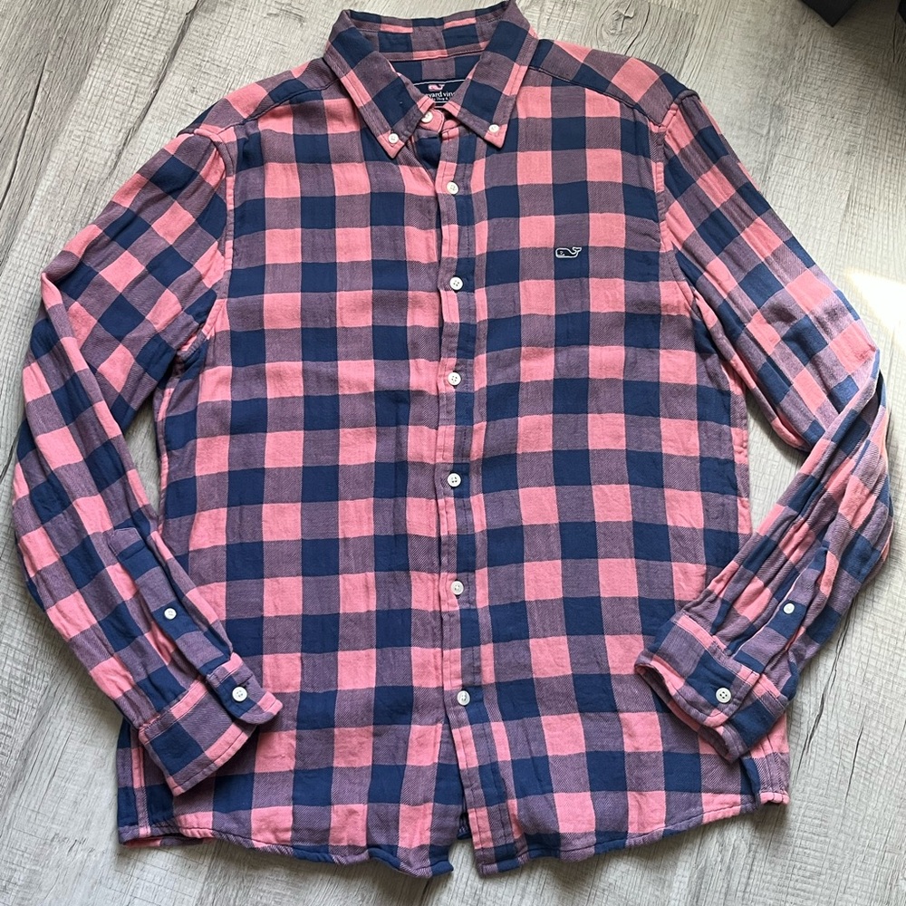 Vineyard Vines plaid button down shirt